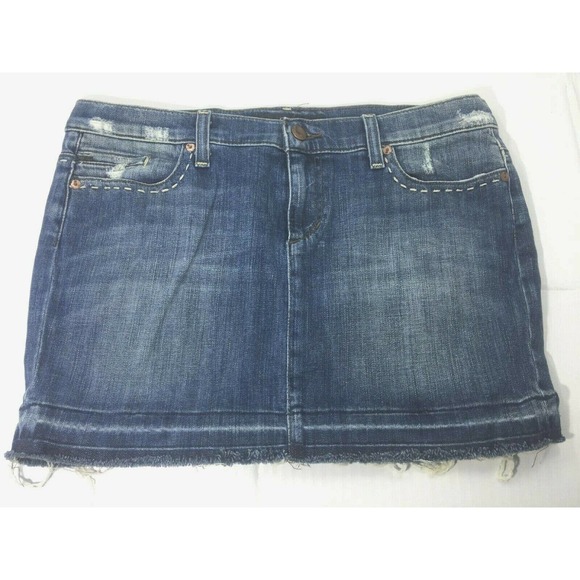 Joe's Jeans Denim Mini Skirt Distressed Stretch 29 - Picture 1 of 10